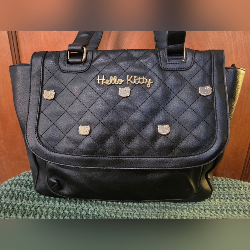 GUC Loungefly Hello Kitty Sanrio Black Quilted Tote